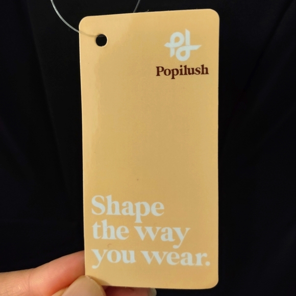 NWT Popilush The Shapewear Jumpsuit Wide-Leg Sleeveless Black - Picture 8 of 13